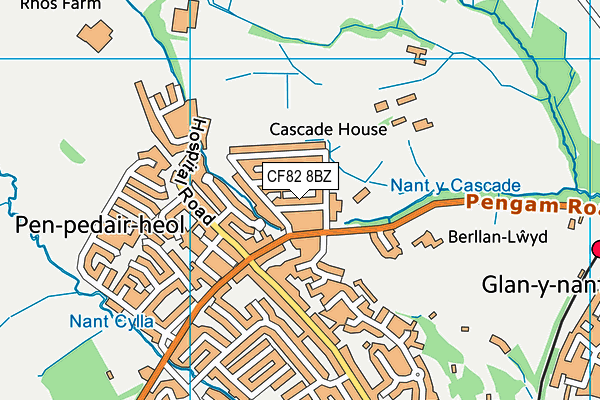CF82 8BZ map - OS VectorMap District (Ordnance Survey)