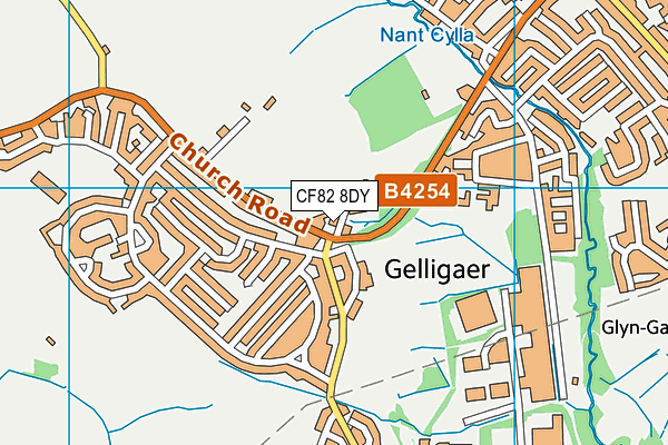 CF82 8DY map - OS VectorMap District (Ordnance Survey)