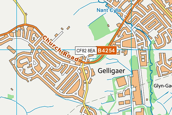 CF82 8EA map - OS VectorMap District (Ordnance Survey)