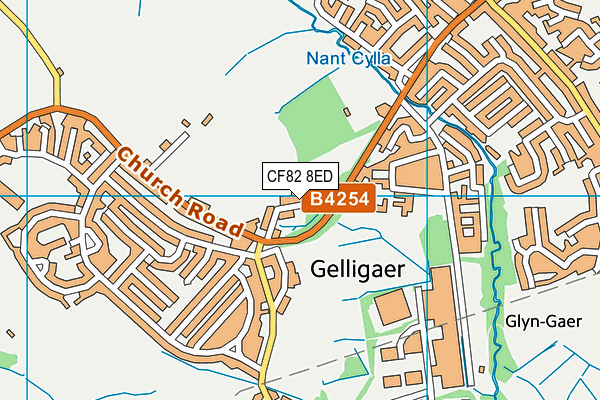 CF82 8ED map - OS VectorMap District (Ordnance Survey)