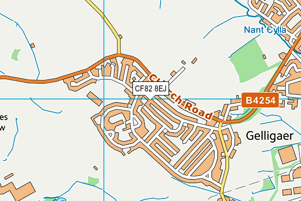 CF82 8EJ map - OS VectorMap District (Ordnance Survey)