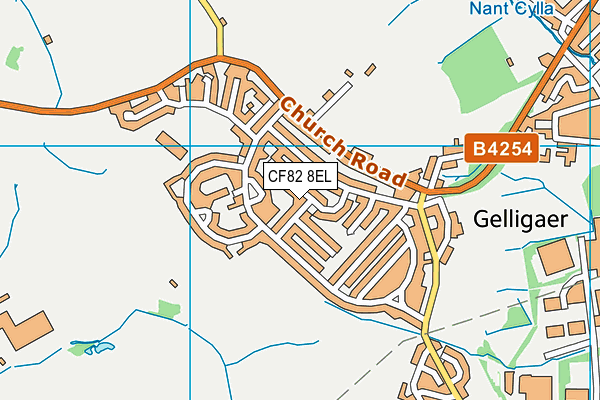 CF82 8EL map - OS VectorMap District (Ordnance Survey)