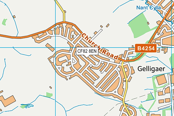 CF82 8EN map - OS VectorMap District (Ordnance Survey)