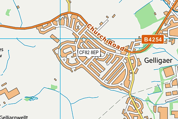 CF82 8EP map - OS VectorMap District (Ordnance Survey)