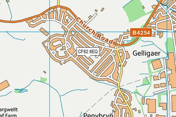 CF82 8EQ map - OS VectorMap District (Ordnance Survey)