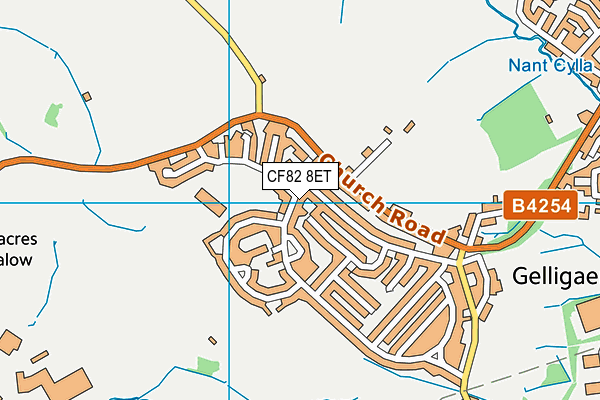 CF82 8ET map - OS VectorMap District (Ordnance Survey)