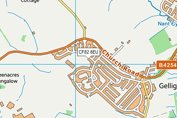 CF82 8EU map - OS VectorMap District (Ordnance Survey)