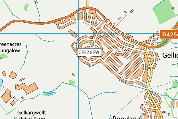 CF82 8EW map - OS VectorMap District (Ordnance Survey)