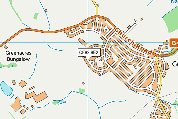 CF82 8EX map - OS VectorMap District (Ordnance Survey)