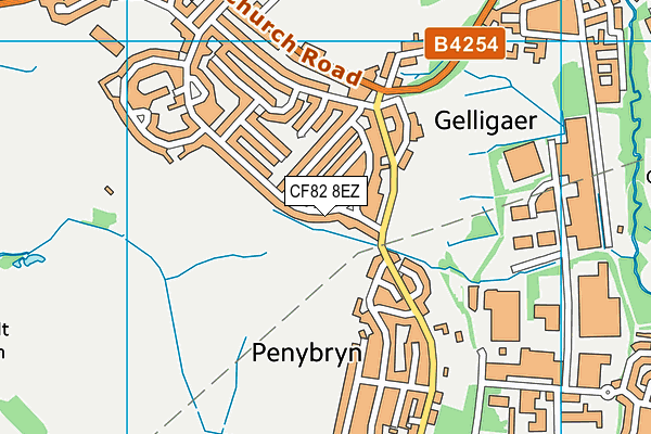 CF82 8EZ map - OS VectorMap District (Ordnance Survey)