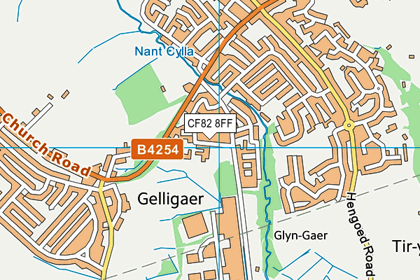 Glyn-Gaer CP School map (CF82 8FF) - OS VectorMap District (Ordnance Survey)