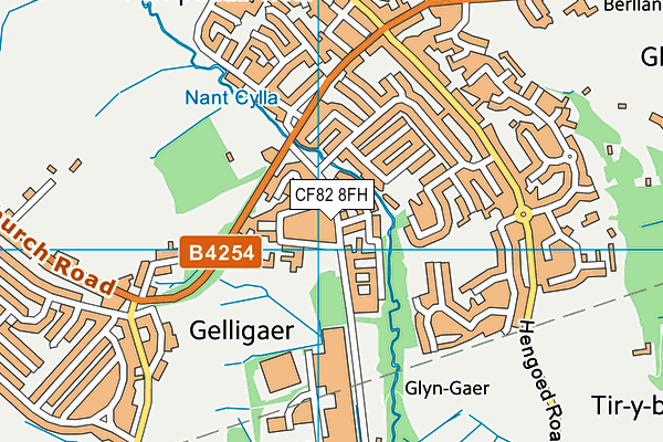 CF82 8FH map - OS VectorMap District (Ordnance Survey)