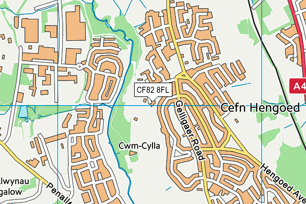 CF82 8FL map - OS VectorMap District (Ordnance Survey)