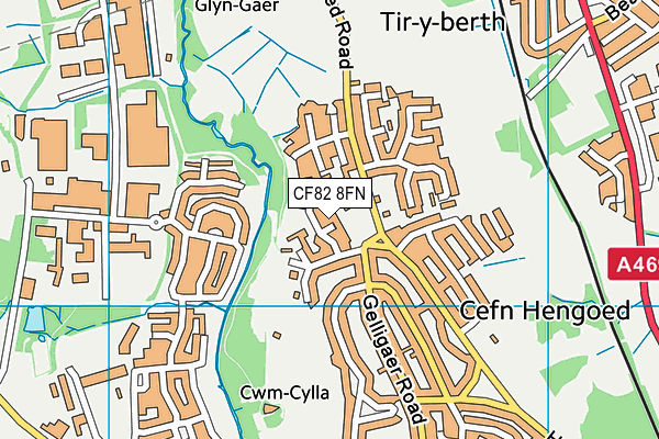 CF82 8FN map - OS VectorMap District (Ordnance Survey)