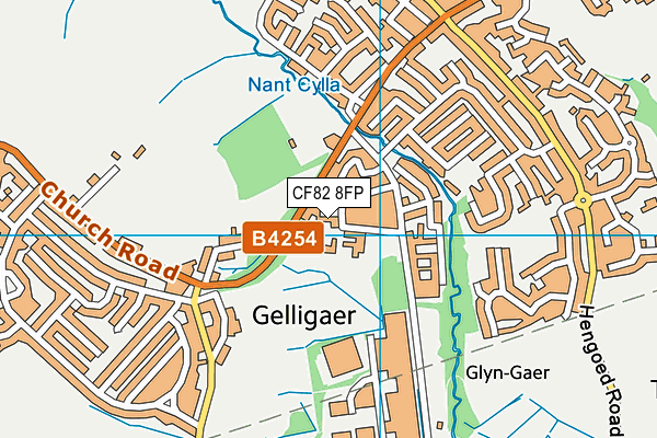 CF82 8FP map - OS VectorMap District (Ordnance Survey)