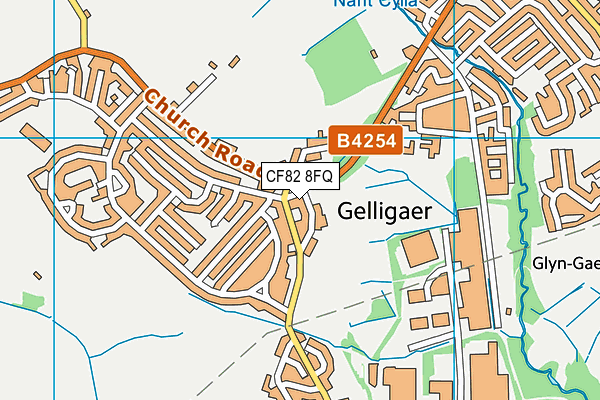 CF82 8FQ map - OS VectorMap District (Ordnance Survey)