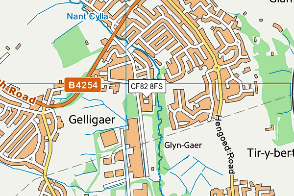 CF82 8FS map - OS VectorMap District (Ordnance Survey)