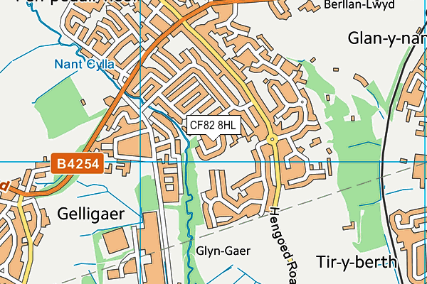 CF82 8HL map - OS VectorMap District (Ordnance Survey)