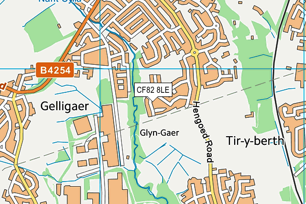 CF82 8LE map - OS VectorMap District (Ordnance Survey)