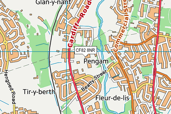 CF82 8NR map - OS VectorMap District (Ordnance Survey)