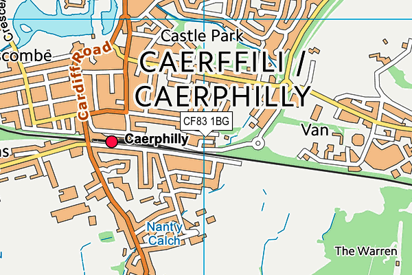 CF83 1BG map - OS VectorMap District (Ordnance Survey)