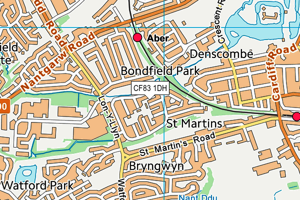 CF83 1DH map - OS VectorMap District (Ordnance Survey)