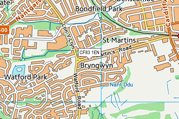 CF83 1EN map - OS VectorMap District (Ordnance Survey)