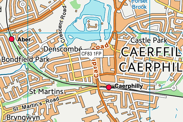 Map of CAERPHILLY BARBERS LTD at district scale