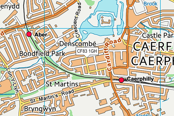 CF83 1GH map - OS VectorMap District (Ordnance Survey)