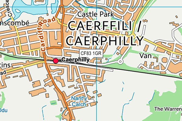 CF83 1GR map - OS VectorMap District (Ordnance Survey)