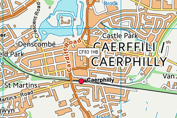 CF83 1HB map - OS VectorMap District (Ordnance Survey)