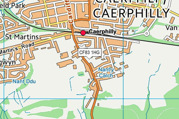 CF83 1HG map - OS VectorMap District (Ordnance Survey)