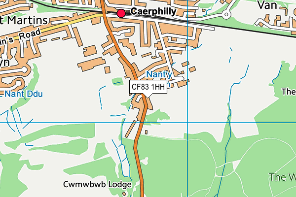 CF83 1HH map - OS VectorMap District (Ordnance Survey)