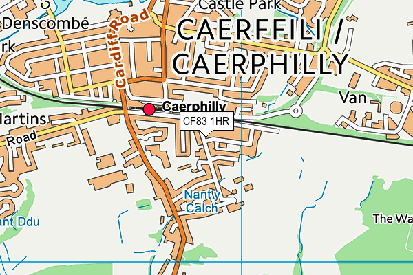 CF83 1HR map - OS VectorMap District (Ordnance Survey)