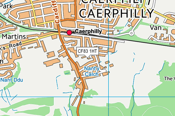 CF83 1HT map - OS VectorMap District (Ordnance Survey)