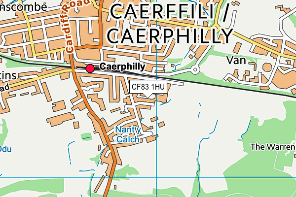 CF83 1HU map - OS VectorMap District (Ordnance Survey)