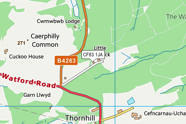 CF83 1JA map - OS VectorMap District (Ordnance Survey)