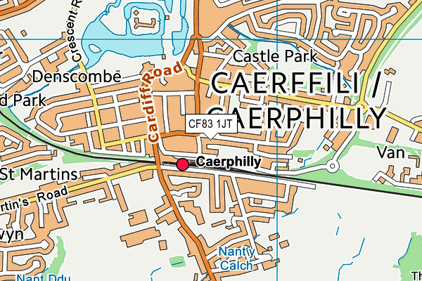 CF83 1JT map - OS VectorMap District (Ordnance Survey)