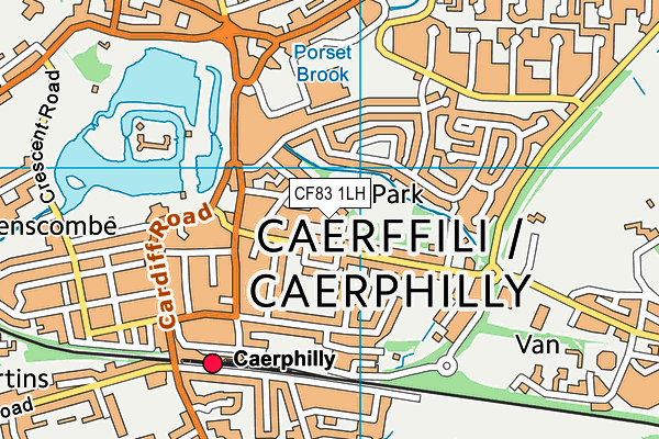 CF83 1LH map - OS VectorMap District (Ordnance Survey)