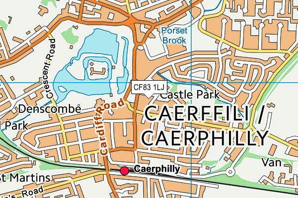 CF83 1LJ map - OS VectorMap District (Ordnance Survey)