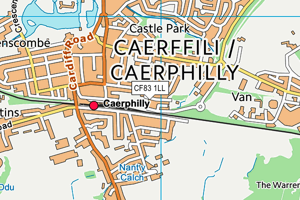 CF83 1LL map - OS VectorMap District (Ordnance Survey)