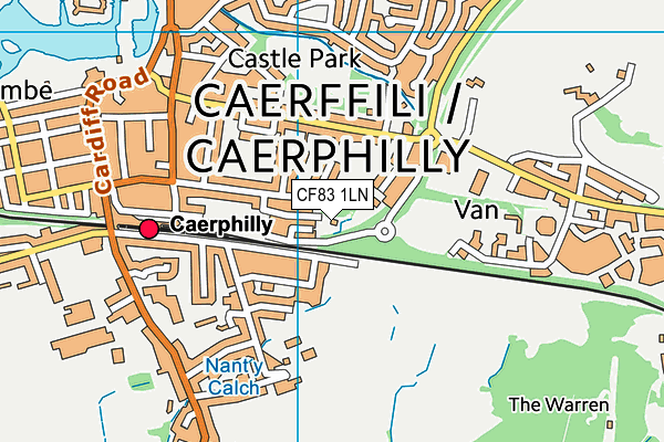 CF83 1LN map - OS VectorMap District (Ordnance Survey)