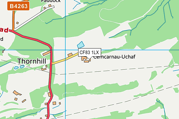 CF83 1LX map - OS VectorMap District (Ordnance Survey)