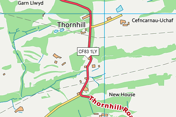 CF83 1LY map - OS VectorMap District (Ordnance Survey)