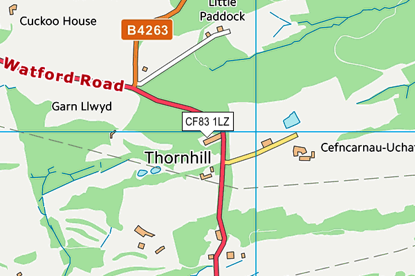 CF83 1LZ map - OS VectorMap District (Ordnance Survey)