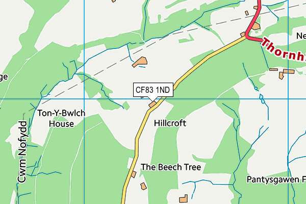 CF83 1ND map - OS VectorMap District (Ordnance Survey)