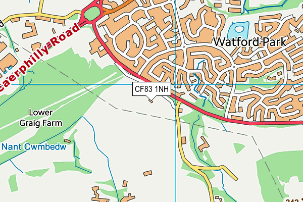 CF83 1NH map - OS VectorMap District (Ordnance Survey)