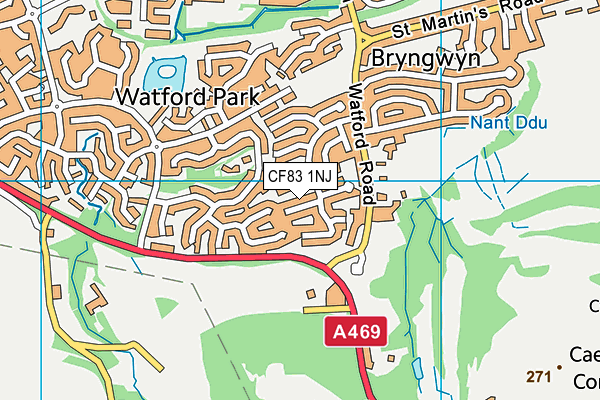 CF83 1NJ map - OS VectorMap District (Ordnance Survey)