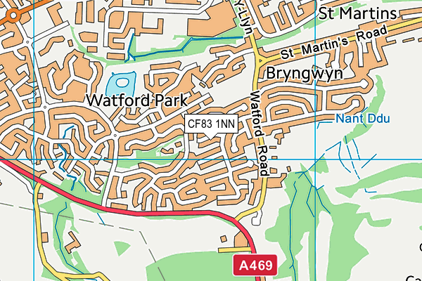 CF83 1NN map - OS VectorMap District (Ordnance Survey)