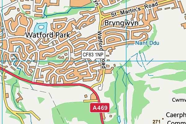 CF83 1NP map - OS VectorMap District (Ordnance Survey)